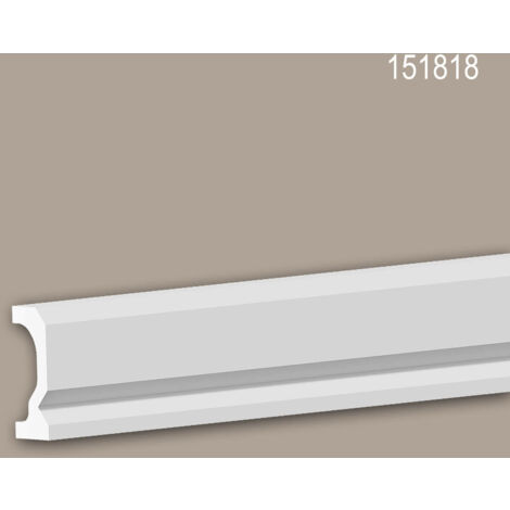 Cimaise Profhome 151818 Frise Moulure en stuc Moulure décorative design intemporel classique blanc 2,007 m