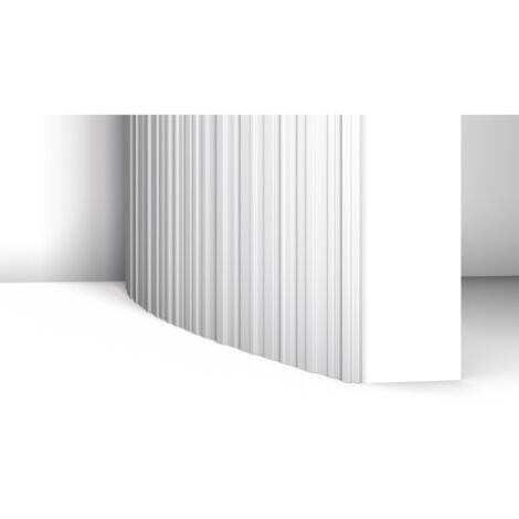 3d panneau mural NMC ALLEGRETTO FLEX ARSTYL Noel Marquet Lambris mural Panneau acoustique Moulure flexible Cimaise Moulure en stuc Moulure décorative design moderne blanc 2 m (1/5)