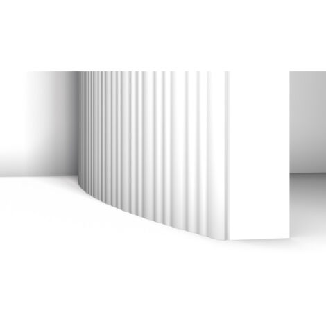 3d panneau mural NMC CALANDO FLEX ARSTYL Noel Marquet Lambris mural Panneau acoustique Moulure flexible Cimaise Moulure en stuc Moulure décorative design moderne blanc 2 m (1/5)