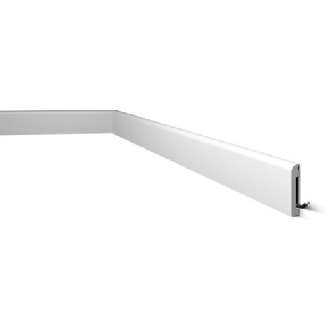 Plinthe NMC FL12 WALLSTYL Noel Marquet Planchette Moulure en stuc Moulure décorative design intemporel classique blanc 2 m (1/3)