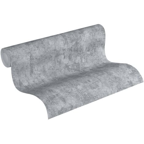 Papier peint aspect pierre carrelage Profhome 224019 papier peint intissé légèrement texturé avec une texture tangible mat gris 5,33 m2