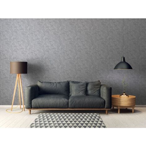 Papier peint aspect pierre carrelage Profhome 224019 papier peint intissé légèrement texturé avec une texture tangible mat gris 5,33 m2