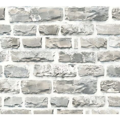 Papier peint aspect pierre carrelage Profhome 361402 papier peint intissé lisse avec un dessin nature mat beige gris bronze 5,33 m2