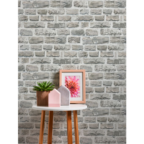 Papier peint aspect pierre carrelage Profhome 361402 papier peint intissé lisse avec un dessin nature mat beige gris bronze 5,33 m2