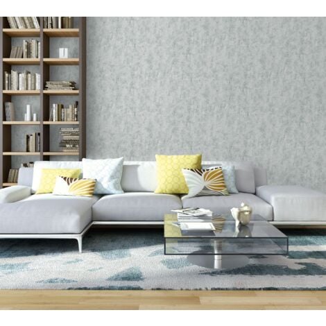 Papier peint aspect pierre carrelage Profhome 361551 papier peint intissé lisse avec un dessin nature mat gris 5,33 m2