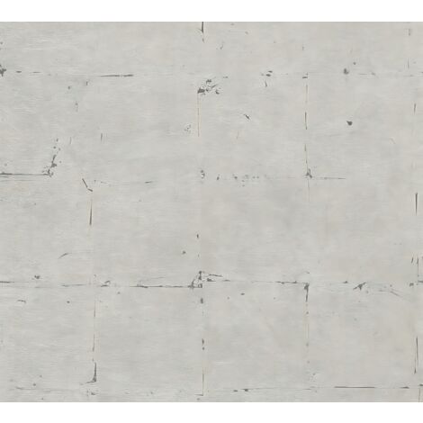 Papier peint aspect pierre carrelage Profhome 939921 papier peint intissé lisse avec un dessin nature mat gris beige 5,33 m2