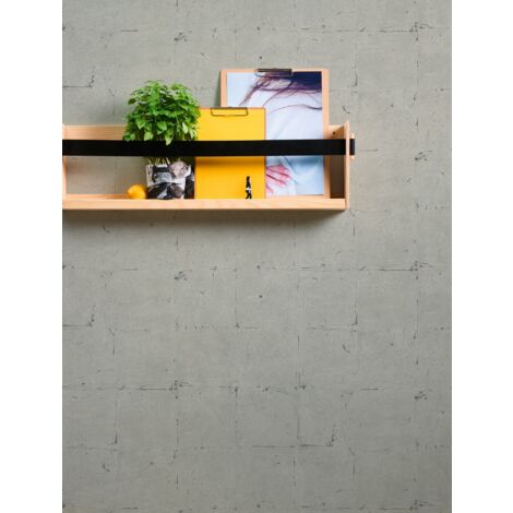 Papier peint aspect pierre carrelage Profhome 939921 papier peint intissé lisse avec un dessin nature mat gris beige 5,33 m2