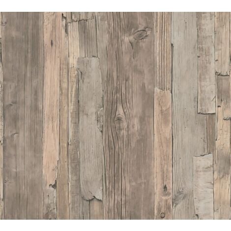 Papier peint style country Profhome 954053 papier peint intissé lisse avec un dessin nature mat beige brun 5,33 m2