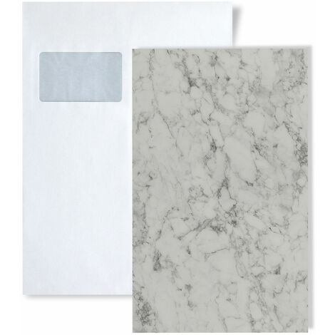 Échantillon panneau décoratif mural aspect marbre blanc – Format A5 – Pour revêtement intérieur – Collection Deco – Wallface