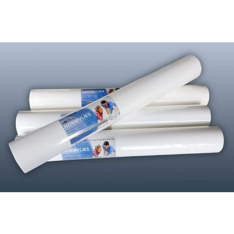 Intissé de rénovation revêtement non-tissé de lissage 150 g Profhome NormVlies 299-150 intissé à peindre professionnel Papier peint intissé blanc  1 rouleau 18,75 m2
