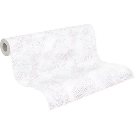 Papier peint ton-sur ton Profhome 330321 papier peint texturé légèrement texturé ton-sur-ton mat blanc 5,33 m2