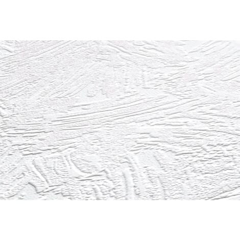 Papier peint ton-sur ton Profhome 330321 papier peint texturé légèrement texturé ton-sur-ton mat blanc 5,33 m2
