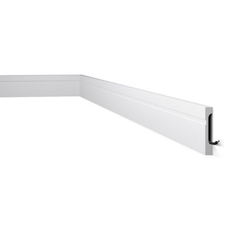 Plinthe NMC FD11 WALLSTYL Noel Marquet Profil de décoration design intemporel classique blanc 2 m (1/5)