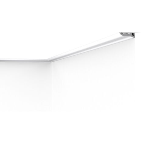Plinthe NMC FL3 WALLSTYL Noel Marquet Moulure décorative Corniche design intemporel classique blanc 2 m