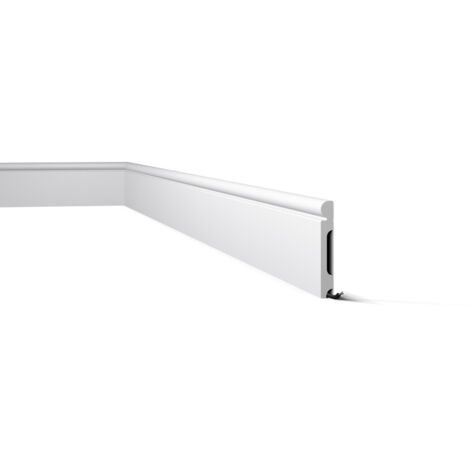 Plinthe NMC FL4 WALLSTYL Noel Marquet Profil de décoration design intemporel classique blanc 2 m (1/6)
