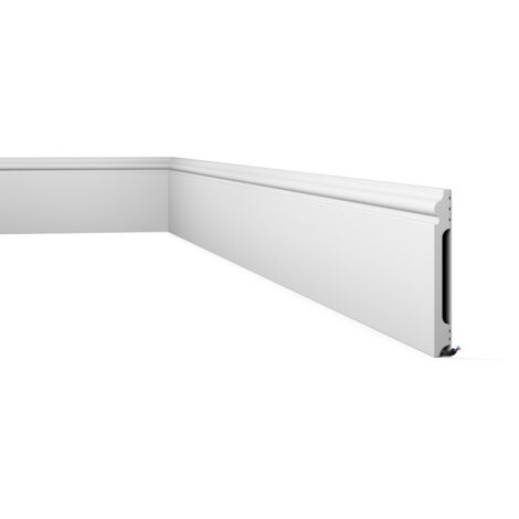 Plinthe NMC FL17 WALLSTYL Noel Marquet Profil de décoration design intemporel classique blanc 2 m (1/5)