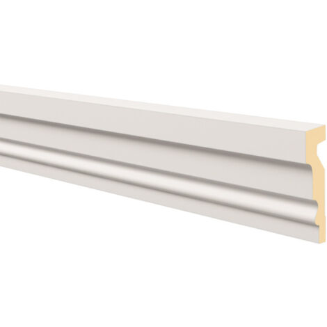 Encadrement de porte NMC MA10 DOMOSTYL Noel Marquet Moulure de façade Encadrement de fenêtre Profil de façade design moderne blanc 2 m (1/3)