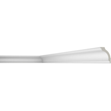 NMC – Moulure de plafond en polyuréthane pré-peinte 200cm – Largeur 5cm – Système de chevillage pour finition soignée – Éclairage indirect - Z1220