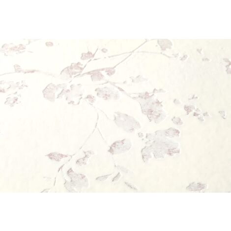 Papier peint nature Profhome 368961 papier peint intissé légèrement texturé avec des ornements floraux brillant pourpre blanc-crème 5,33 m2