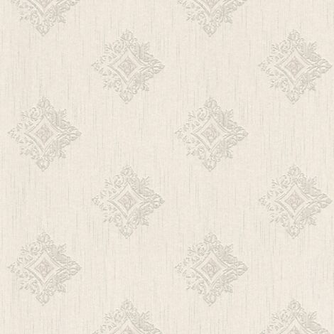 Papier peint baroque Profhome 962002 papier peint textile texturé au style baroque mat beige gris 5,33 m2 (1/5)