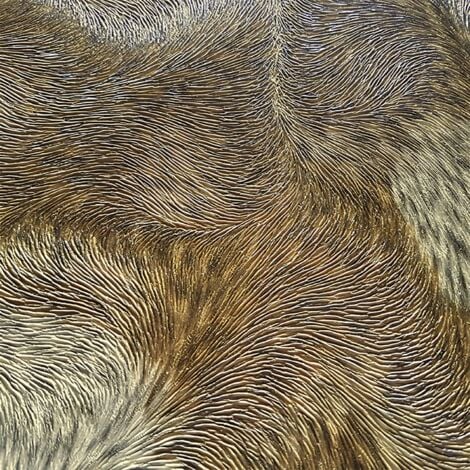 Papier peint exclusif Profhome 822305 papier peint vinyle gaufré d'aspect de fourrure brillant bronze blanc-crème gris kaki 5,33 m2