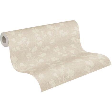 Papier Peint Abcliving BEA-008 - Ornements Brillants Or Et Taupe - 0,69 X 8,23 M