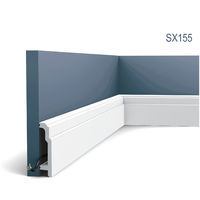 Plinthe Profil de décoration Orac Decor SX155 LUXXUS Protection de câble antichoc Moulure 2 m - blanc