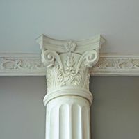 Demi-chapiteau Elément de stuc Orac Decor K1121 LUXXUS Demi-colonne chapiteau décoratif de polyuréthane