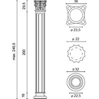 Colonne Jeu complet Colonne de stuc Orac Decor KC3 LUXXUS décorative Forme ronde classique antique stable 2,41 m