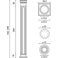 Colonne Jeu complet Colonne décorative Orac Decor KD5 LUXXUS Forme ronde classique antique Léger et solide 2,42