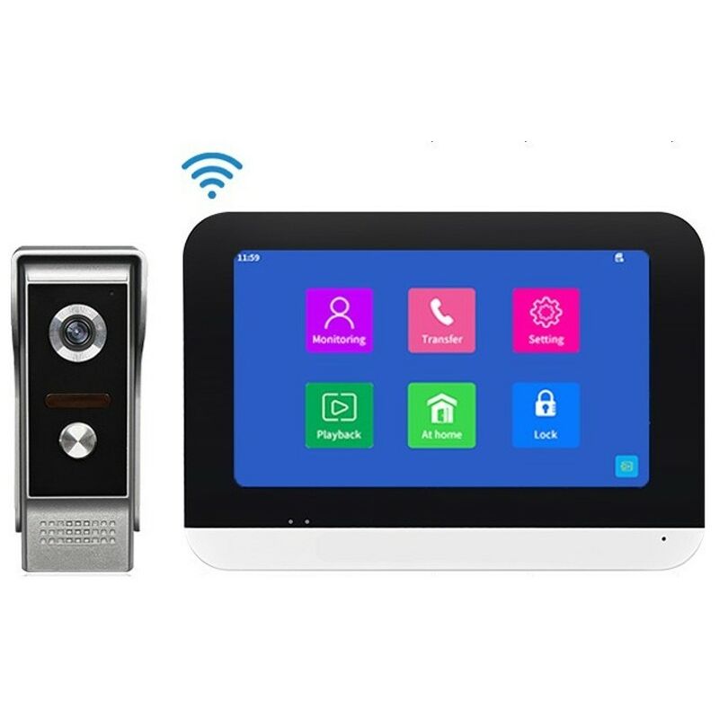 Tuya Kit Videocitofono Smart WiFi Monitor Interno con Camera HD