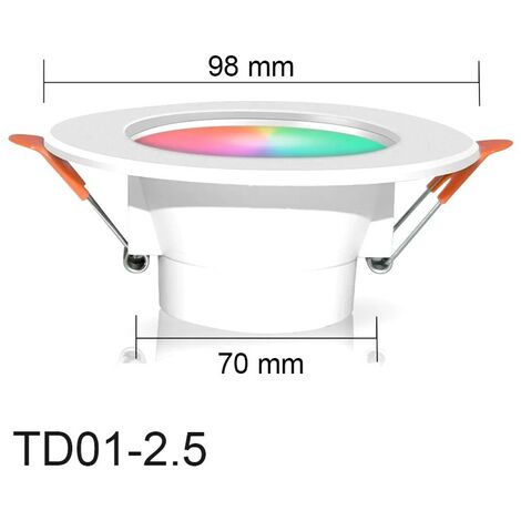 Faretto SMART Alexa Google Incasso 7cm Lampada LED 5W Orientabile WiFi Gu10 Rgb Cct Da 2700k A 6500k 230v Soffitto Negozio Vetrina Bianco 86617707