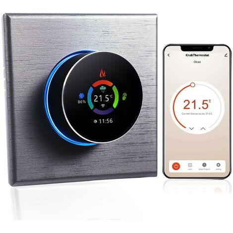 Termostato WiFi Beca BAC-7000ELW con Manopola  Grigio