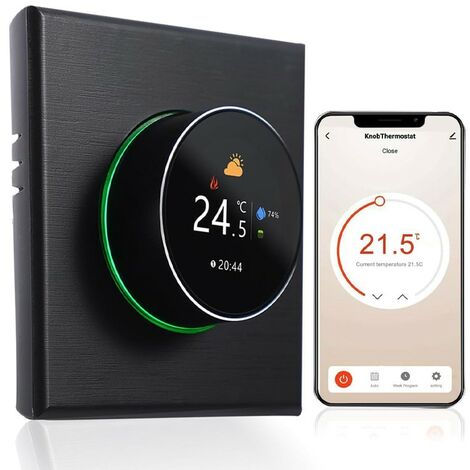 Termostato WiFi Beca BAC-7000ELW con Manopola  Nero