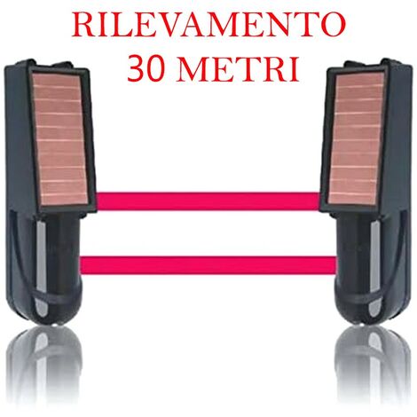 Tuya Barriera Perimetrale Wireless a Raggi Infrarossi con Pannello Solare 3 - Rilevamento 30 M