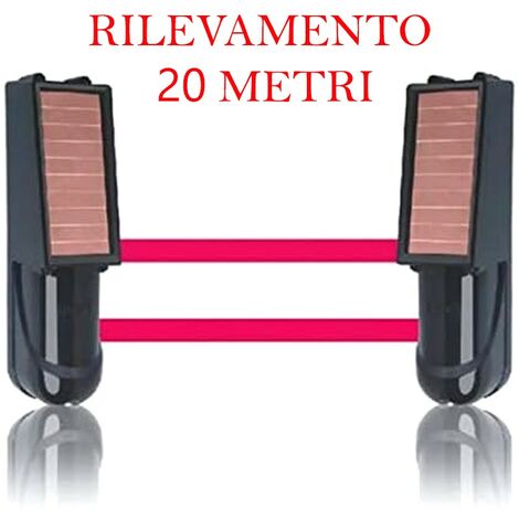 Tuya Barriera Perimetrale Wireless a Raggi Infrarossi con Pannello Solare 3 - Rilevamento 20 M