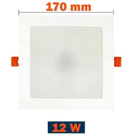 Set 5 Faretti A LED Quadrati Pegaso - 12W, Luce Fredda 6000K, Ideali Per Incasso - 9