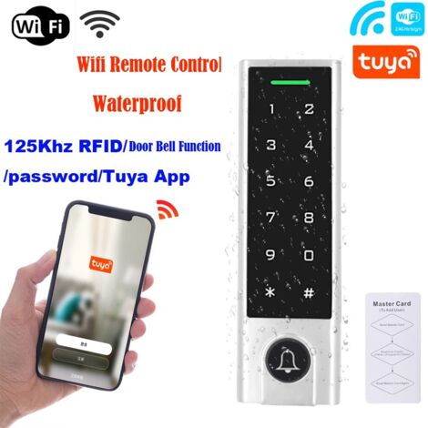 Tuya Controllo Accessi Smart WiFi con Tastiera Touch e Lettore Carte per Esterni Tastiera + Campanello
