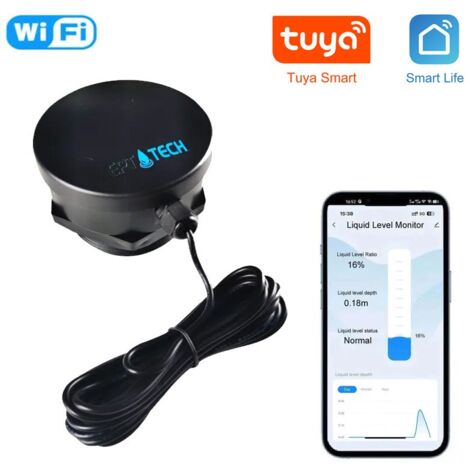 Tuya Misuratore di Livello Acqua Smart WiFi per Serbatoio