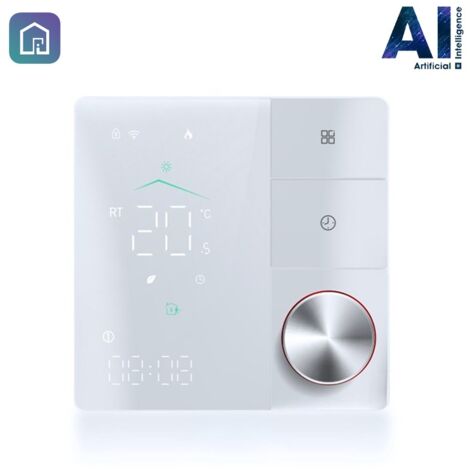 Termostato Smart WiFi Beca BHT-18GBLW-AI con Intelligenza Artificiale  Bianco