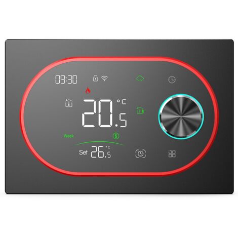 Termostato Smart WiFi Beca BHT-9000GCLW Expert4house Edition Nero e Rosso