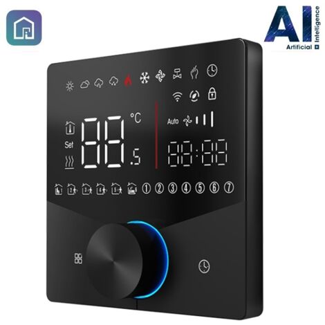 Termostato Smart WiFi Beca BHT-009GBLW-AI con Intelligenza Artificiale  Nero (1/5)
