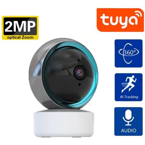 Tuya Telecamera di Sicurezza Panoramica da Interno Smart WiFi 2.0 MP
