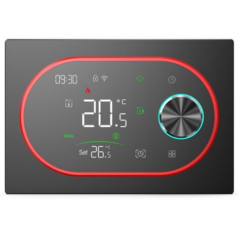 Termostato Smart WiFi Beca BHT-9000GBLW Expert4house Edition  Nero e Rosso