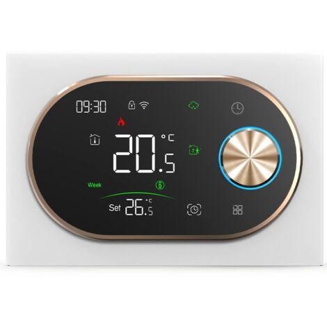 Termostato Smart WiFi Beca BHT-9000GALW Expert4house Edition Bianco e Gold