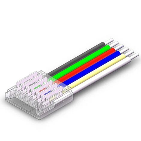 Connettore per LED COB e SMD RGB+CCT a 6 pin da Striscia ad Alimentazione 12mm