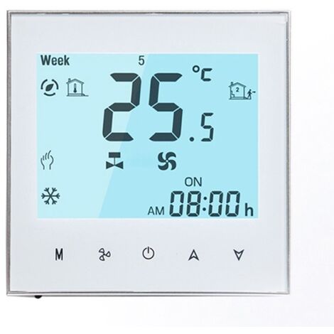 Termostato Smart WiFi Beca BAC-1000ELW Fan Coil  Bianco