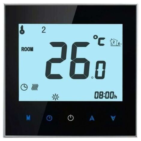 Beca Termostato Smart WiFi BAC-1000EMLW con Modulazione Ventola 0-10V e Controllo Valvole  Nero