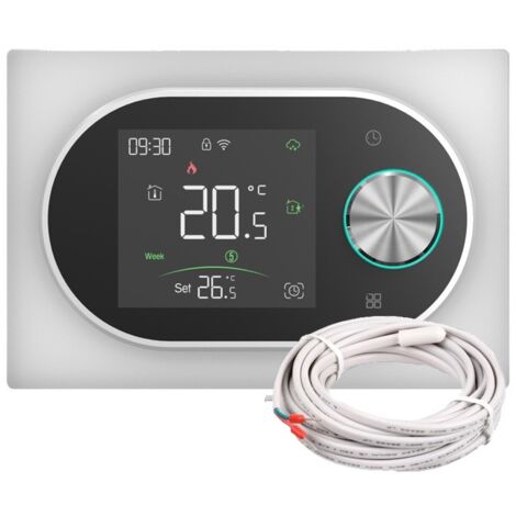 Termostato Smart WiFi Beca BAC-9000ALWE Fan Coil con Sonda Expert4house Edition Bianco