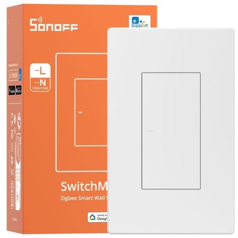 Sonoff SwitchMan ZBM5 Interruttore da Parete Bianco Smart Zigbee  Dimensione: 1 Pulsante